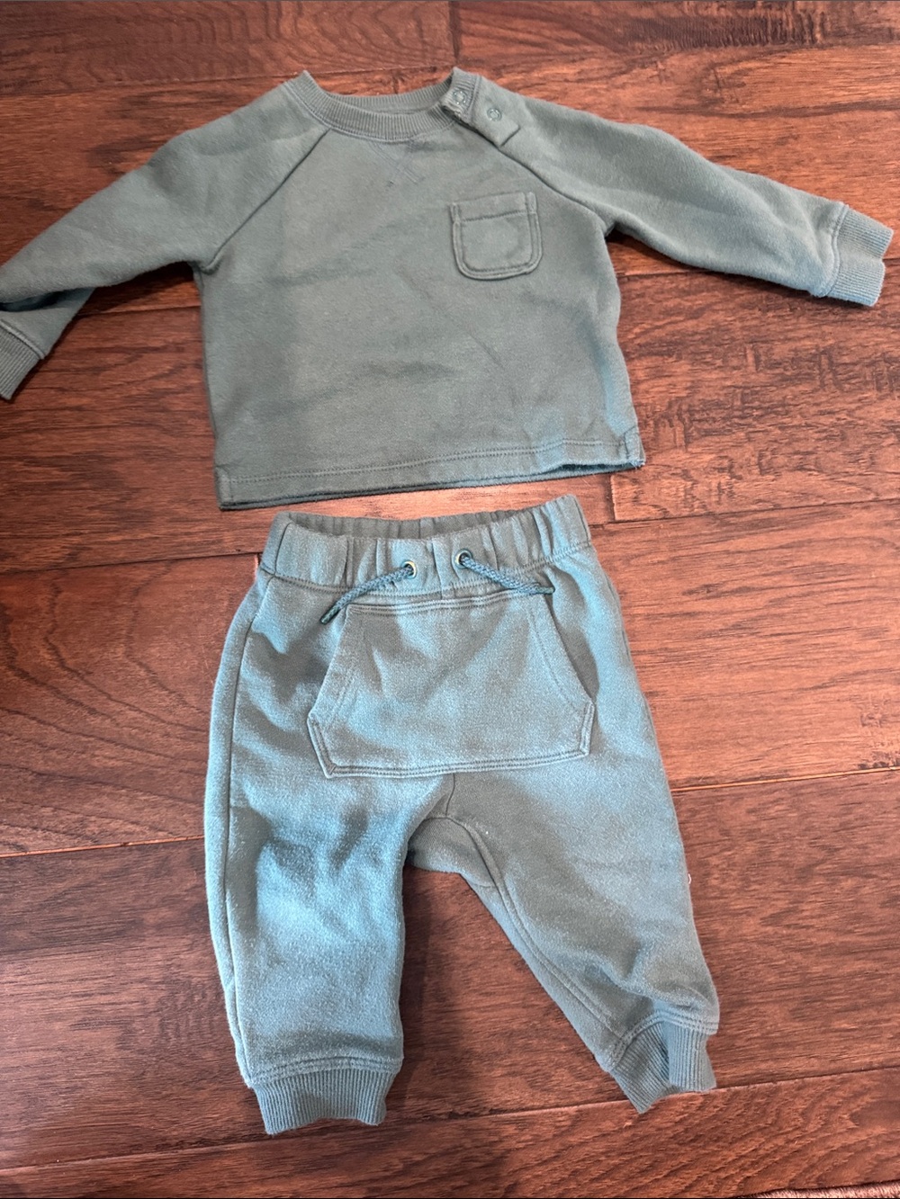 Kids teal Green Sweatshirt & Jogger Set